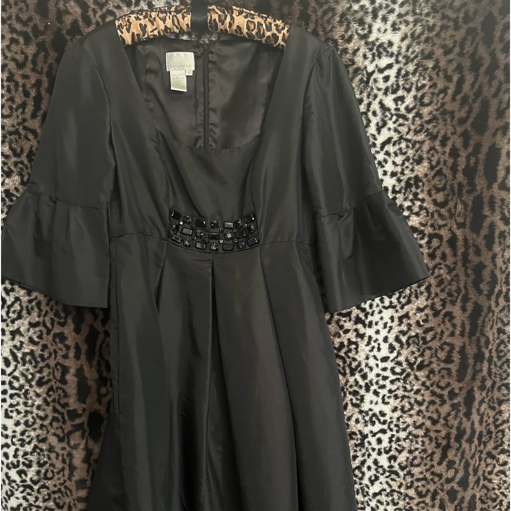 Jackie O inspired. Classy women black a-line dress